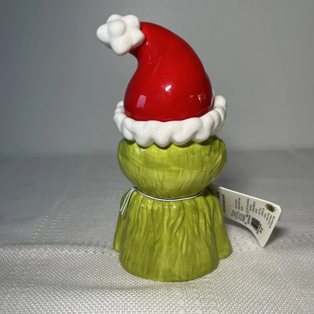 NEW RARE Williams Sonoma Grinch Figural Ceramic Candle 60 HR Burn Time Christmas